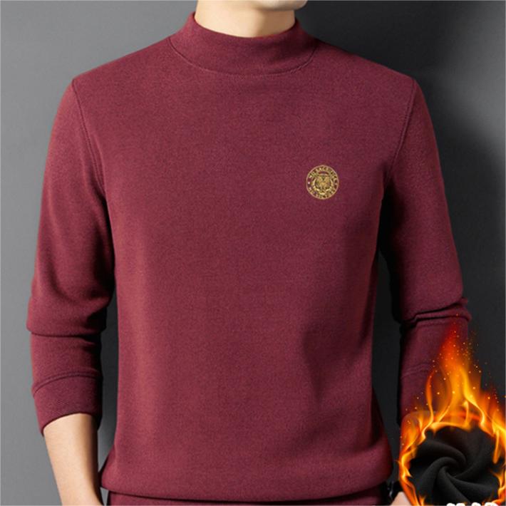 Men's Thickened Mock Neck Warm Solid Sweatshirt(50% OFF)