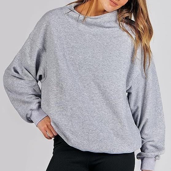 Women's Mock Neck Long Sleeve Pullover SweatshirtššNew arrival-49% OFF