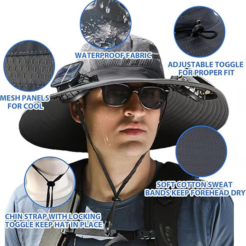 Ultralight Solar Fan Sun Hat