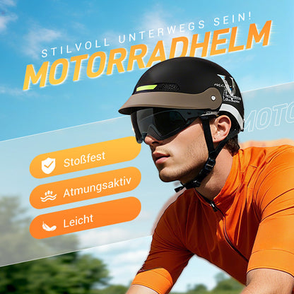 🛡️Atmungsaktiver, leichter und stoßfester Motorradhelm🏍️50 % Rabatt💥💥💥