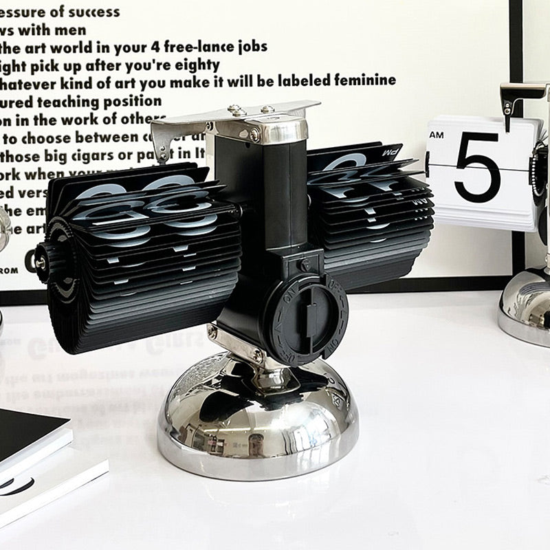 🎁Moderne digitale mechanische Retro-Klappuhr mit internem Zahnradantrieb