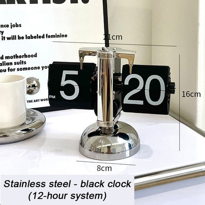 🎁Moderne digitale mechanische Retro-Klappuhr mit internem Zahnradantrieb