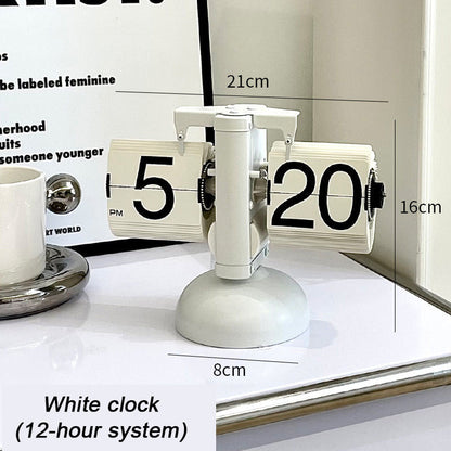 🎁Moderne digitale mechanische Retro-Klappuhr mit internem Zahnradantrieb