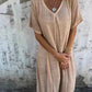 🔥HOT Sale🔥Women's Loose V-neck Cotton Linen Dress