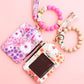 Women’s Boho Style Card Bag with Beaded Bracelet & Tassel Keychain