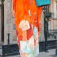 🔥2025 NEW SALES - 50% OFF🔥Floral Print Loose Long Dress with Half Sleeves