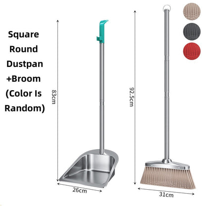 Stainless Steel Hangable Broom & Dustpan Set