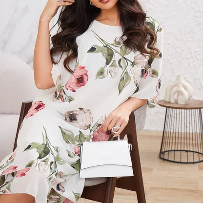Blush Petal Flow Chiffon Dress