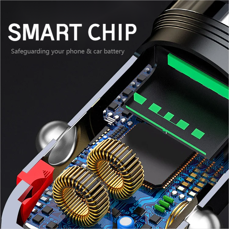 Kompaktes Schnellladegerät mit 2 Anschlüssen für das Auto