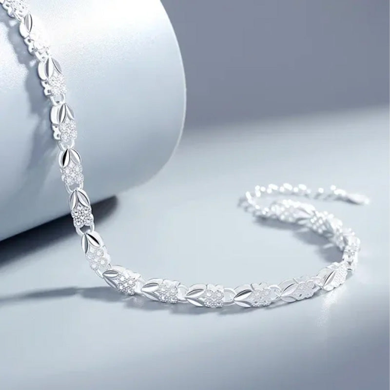 Pulseira Elegante de Trevo da Sorte Brilhante