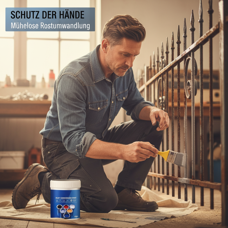 🛡️💧 50 % Rabatt❤️‍🔥Wetterfeste Rostumwandlungsfarbe für Metall